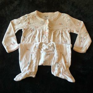 Light Rabbit Footie Pajamas